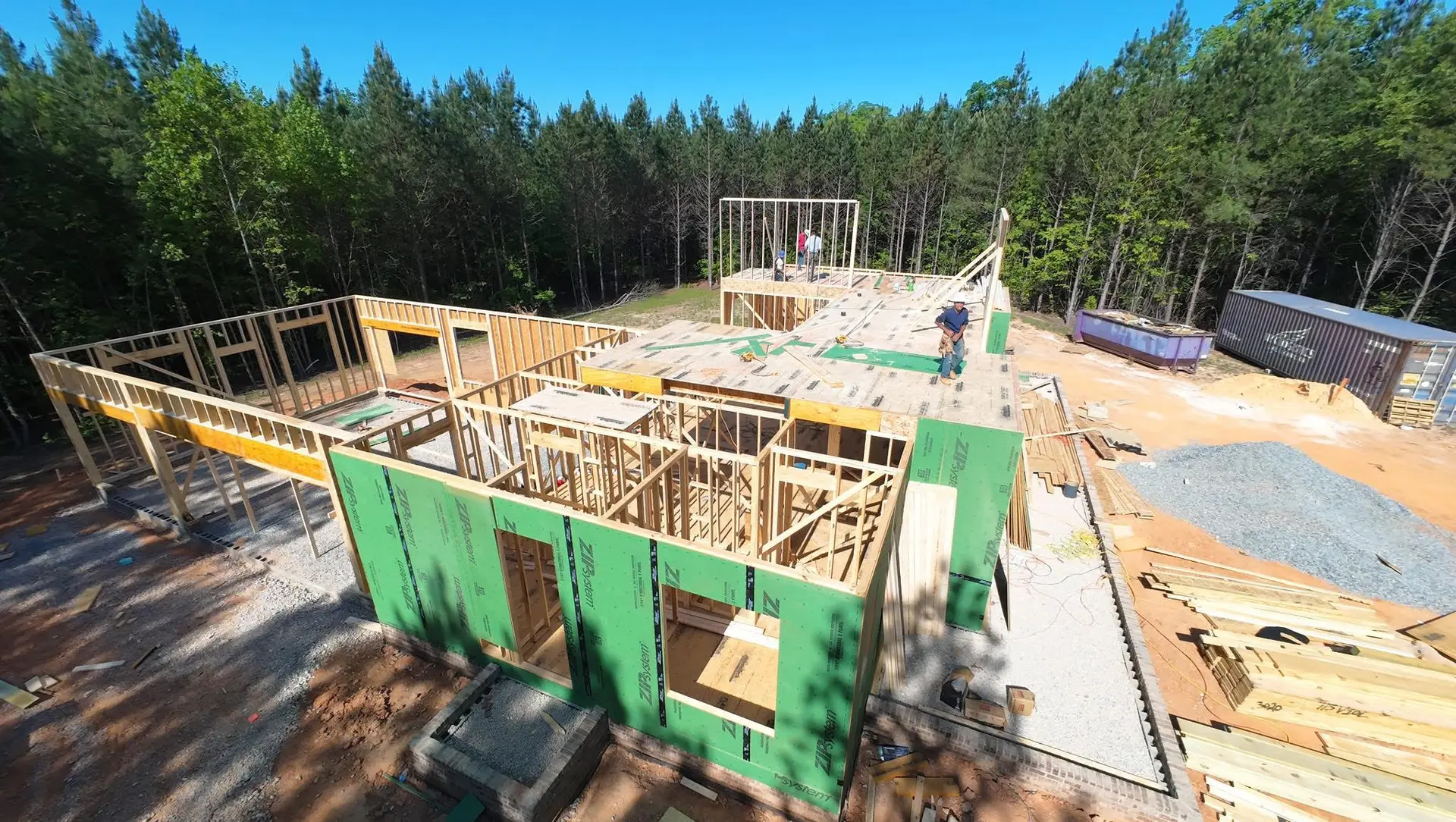 New home construction framing and structural work by Dexica Construction in the Oregon Pacific Northwest